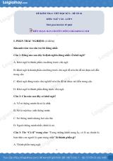 Đề kiểm tra 1 tiết Văn 9 - Đề số 10